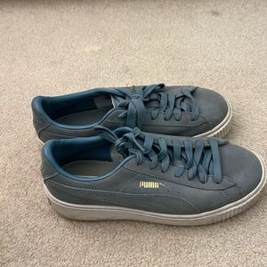 Blue Puma Suede Shoes